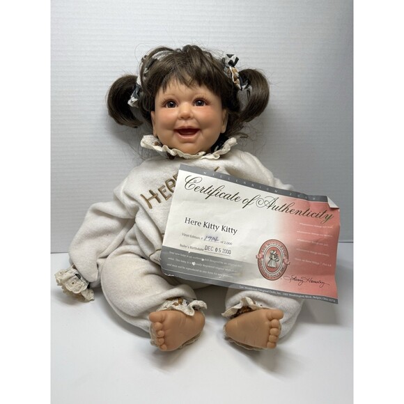 Lee Middleton HERE KITTY KITTY Number Signed Sherry Housley Doll With COA Rare - Picture 1 of 11